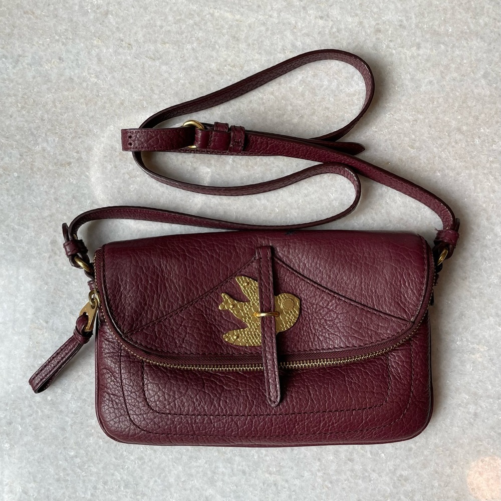 Marc Jacobs Red and Gold Crossbody Bag with Gold Hardware